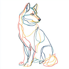 A vector illustration of a dog
