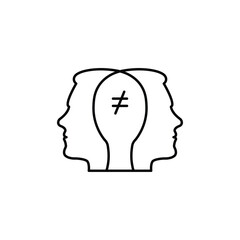 Conflict Resolution vector icon symbol isolated on white background
