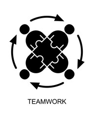 Detailed Teamwork Connection Collaborative Partnership Cooperation Graphic Element