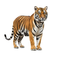 Obraz premium Tiger isolated on black background portrait