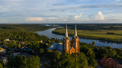 Church in Vilkija at the river Nemunas