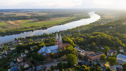 Church in Vilkija at the river Nemunas