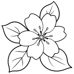 Obraz premium Cherry Blossom Floral Vector Design for Spring Botanical Art