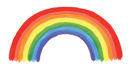 Fototapeta premium Vibrant Watercolor Rainbow Arch illustration with Vivid Colors, Symbolizing Hope and Joy