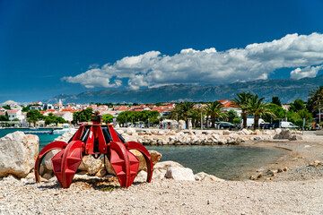 Town Novalja, Pag island, Adriatic archipelago of Croatia.