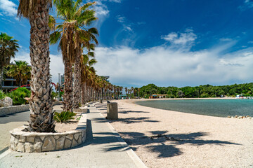 Town Novalja, Pag island, Adriatic archipelago of Croatia.