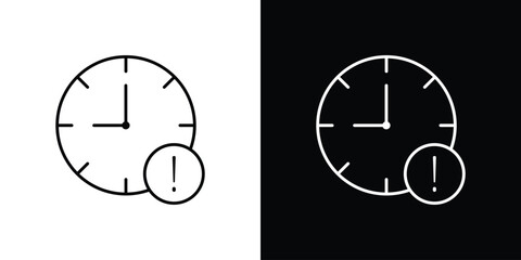 Alarm exclamation icon linear vector icon. Editable stroke lines.