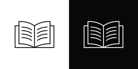 Book icon linear vector icon. Editable stroke lines.