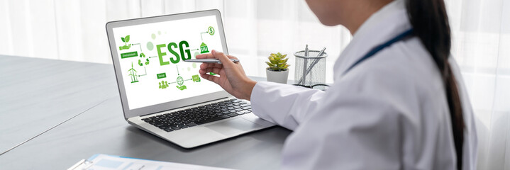 ESG environmental social governance policy for brisk business to set a standard to achieve high ESG...