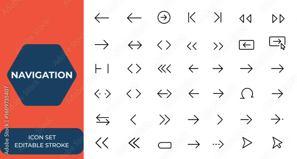  navigation icons set for previous and next buttons. web page arrows for user interface, web buttons 