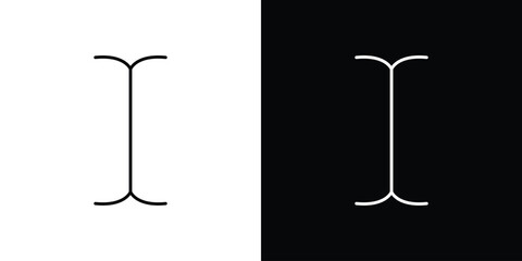 Cursor text icon linear vector icon. Editable stroke lines.