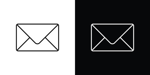 Envelope icon linear vector icon. Editable stroke lines.