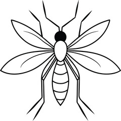 Mosquito Life Cycle Diagram Vector Illustration of Growth Stages
