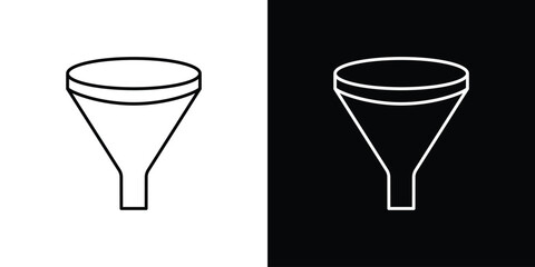 Filter icon linear vector icon. Editable stroke lines.