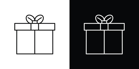 Gift icon linear vector icon. Editable stroke lines.