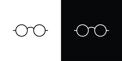 Glasses icon linear vector icon. Editable stroke lines.