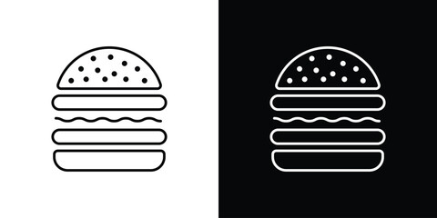 Hamburger icon linear vector icon. Editable stroke lines.