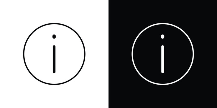 Info icon linear vector icon. Editable stroke lines.