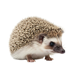 Fototapeta premium Adorable hedgehog portrait against black background