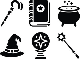 Magic Icons Set: Witchcraft Symbols for Fantasy Design