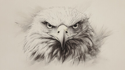 An eagle pencil drawing sketch