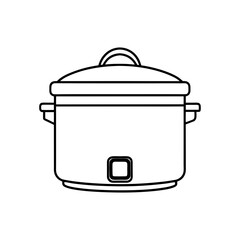 rice cooker line art vector illustration