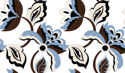 Hand draw paisley pattern. Seamless tribal pattern design