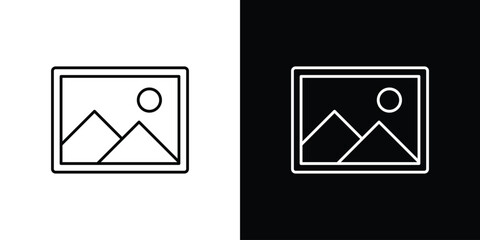 Picture icon linear vector icon. Editable stroke lines.