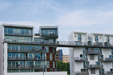 Modern high rise flats at Glasgow Harbour