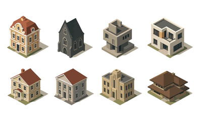Isometric architectural styles: from baroque to modern design