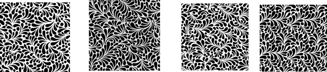 Elegant Black & White Droplet Seamless Patterns © MdRezaurrahman