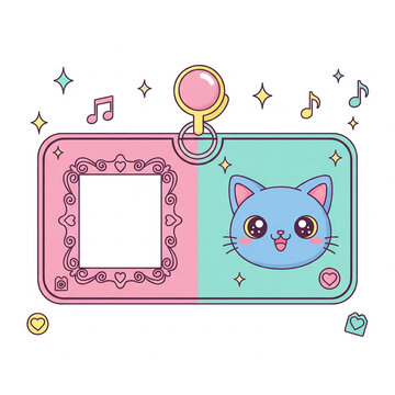 kawaii,cat,idcard,pastel,badge,cuteid,cartoon,music,stationery
