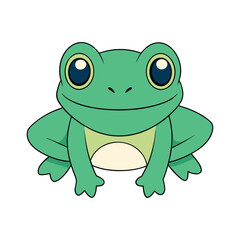 Fototapeta premium green frog cartoon
