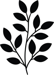 Leafy Branch Silhouette