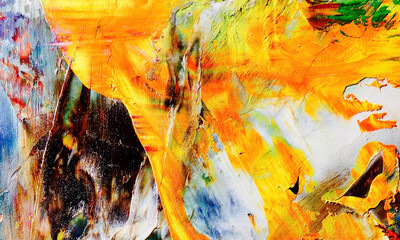 Abstract art background . Hand painting artwork on canvas .