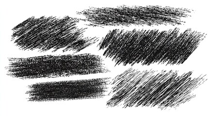 Sketch hatching. Pen doodle freehand line strokes chalk scribble black line sketch grunge handmade vector abstract textures. Scribble chalk, sketch freehand line drawing illustration, no logos, no br