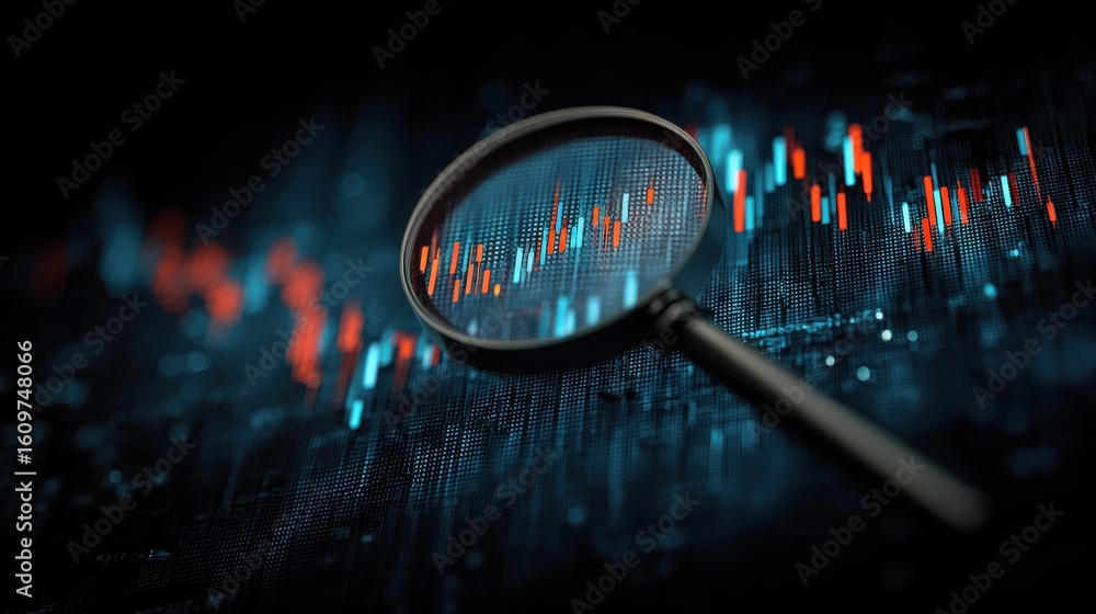 Poster ai-enriched fib price magnet detection tool icon concept for identifying market trends and key price
