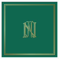 NN, logo NN, Letter NN,  Monogram NN,Wedding Monogram, Wedding Logo, Logo Design , Monogram Vintage © Bee9JB Studio