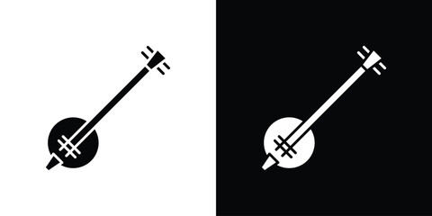 Banjo icon Symbol, logo illustration. Vector graphics for web.