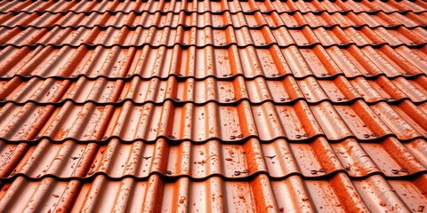 Durable corrugated galvanized zinc roof panels, close-up texture,  steel,  material