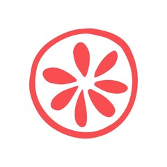 Sand dollar clip art design on plain white transparent isolated background for sign, decal, card, shirt, hoodie, sweatshirt, apparel, tag, mug, icon, poster or badge