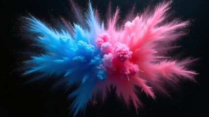 Vibrant smoke trails of various colors against a dark background.