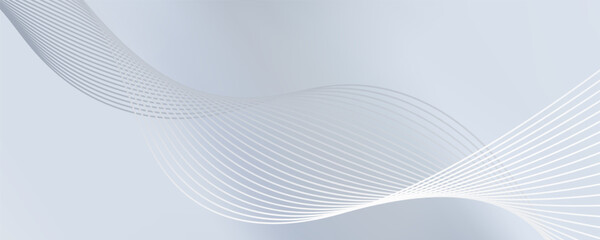 3D render silvery white wavy texture line texture. Metallic abstract wavy stripes background. Shiny metal striped surface. Abstract futuristic white silver architecture background.