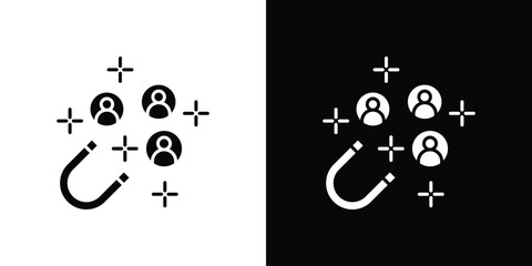 Magnet user icon Symbol, logo illustration. Vector graphics for web.