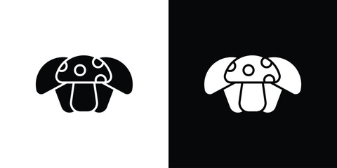 Mushroom icon Symbol, logo illustration. Vector graphics for web.