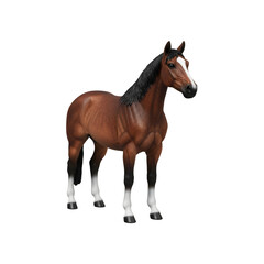 Obraz premium Majestic brown horse standing proud isolated