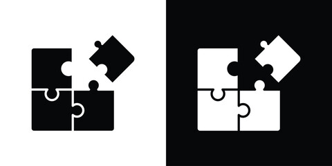 Puzzle pieces icon Symbol, logo illustration. Vector graphics for web.