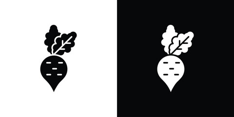 Radish icon Symbol, logo illustration. Vector graphics for web.