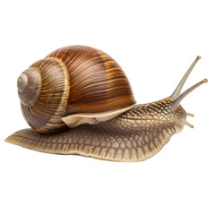 Snail macro close up isolated black background