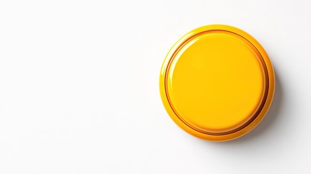 Yellow button on white background
